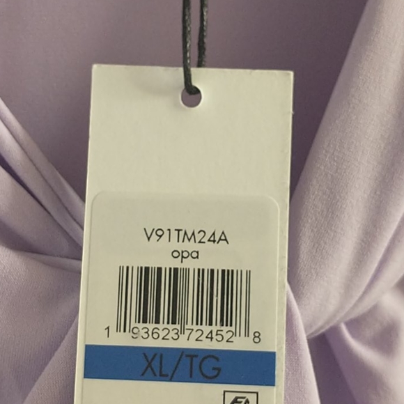NWT lavender Calvin Klein V Neck Blouse - Picture 3 of 3